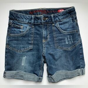 Arizona Jean Company Girls Blue Denim Shorts size 14 slim Bermuda shorts